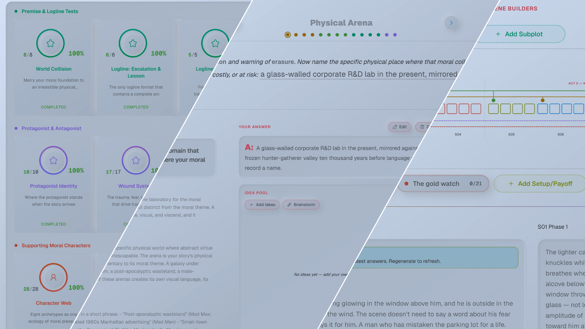 StoryDNA workspace in the DNA Light theme