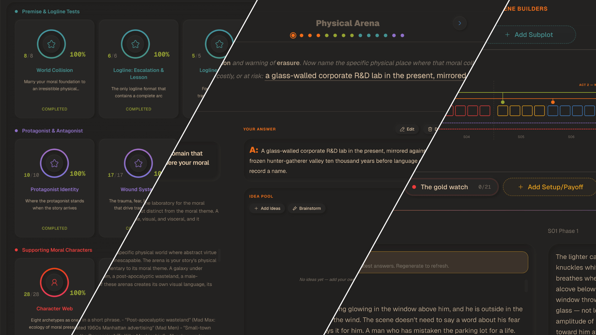 StoryDNA workspace in the Vintage theme